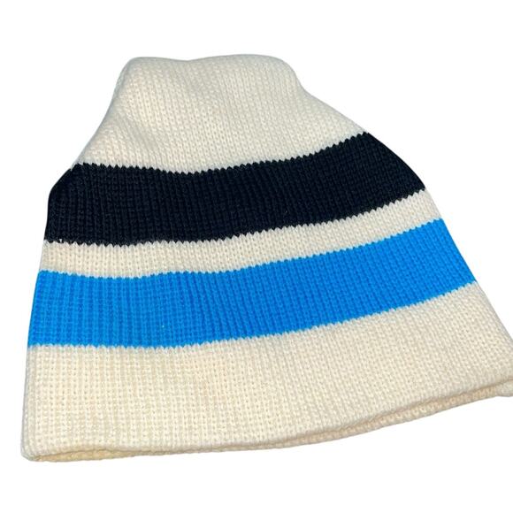 Meister 100% "New Wool" Watch Cap Beanie Hat Stripes OS Ski Winter Knit Vintage - Picture 9 of 9
